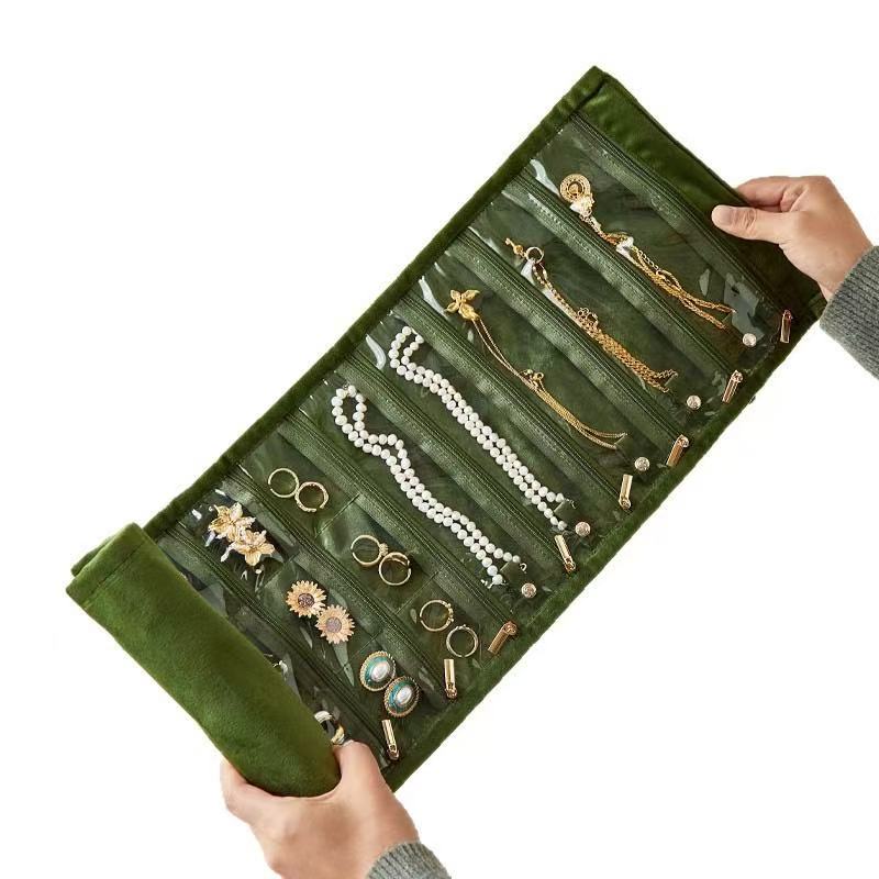 Velvet Jewelry Organizer Pouch Portable Storage Bag for Small Accessories