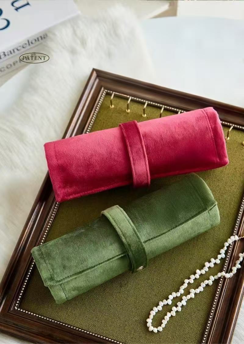 Velvet Jewelry Organizer Pouch Portable Storage Bag for Small Accessories