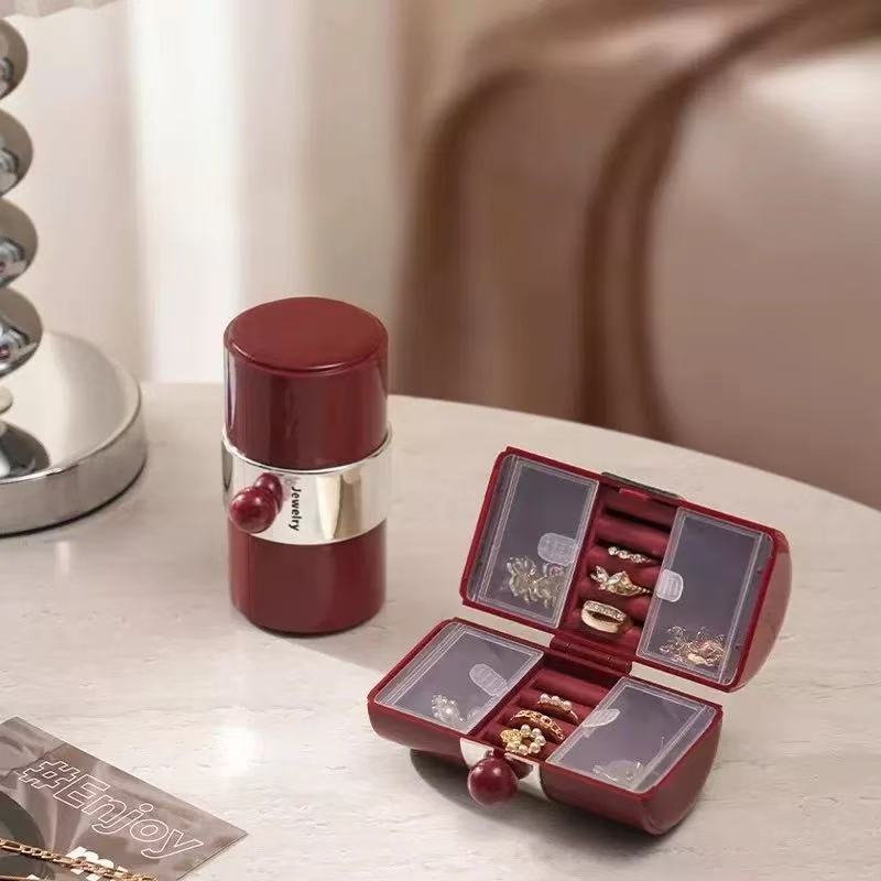 Portable Hanging Jewelry Organizer Case Small Jewelry Storage Box
