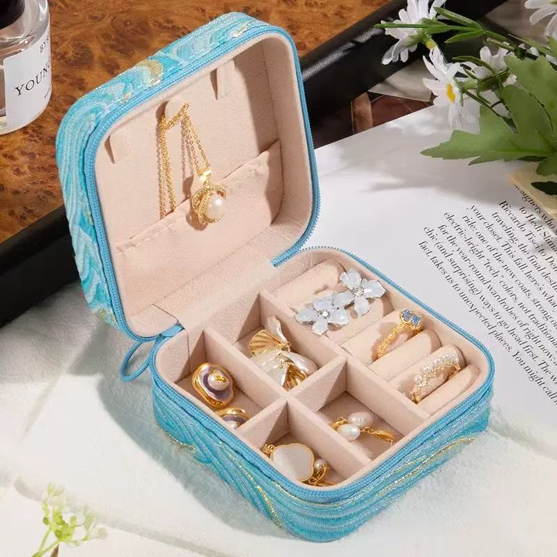 Embroidered Jewelry Organizer Box