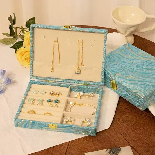 Embroidered Jewelry Organizer Box