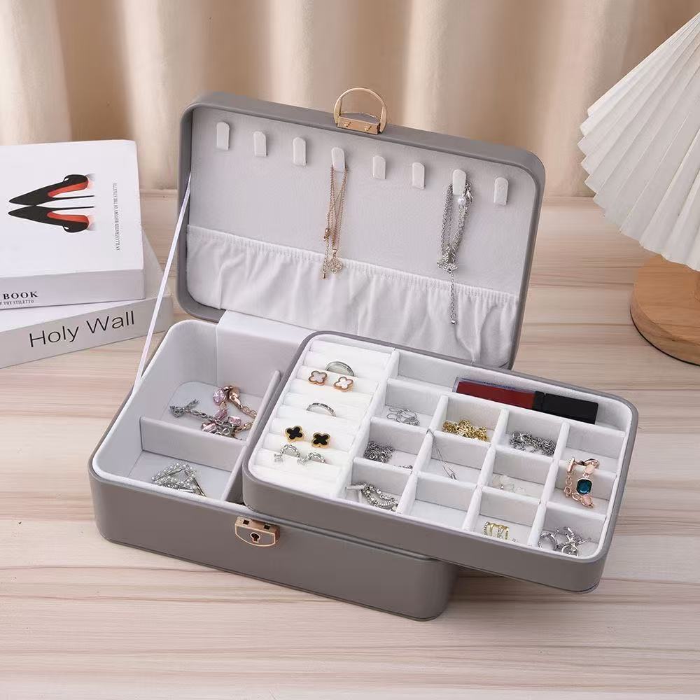 Large Capacity PU Jewelry Organizer Box