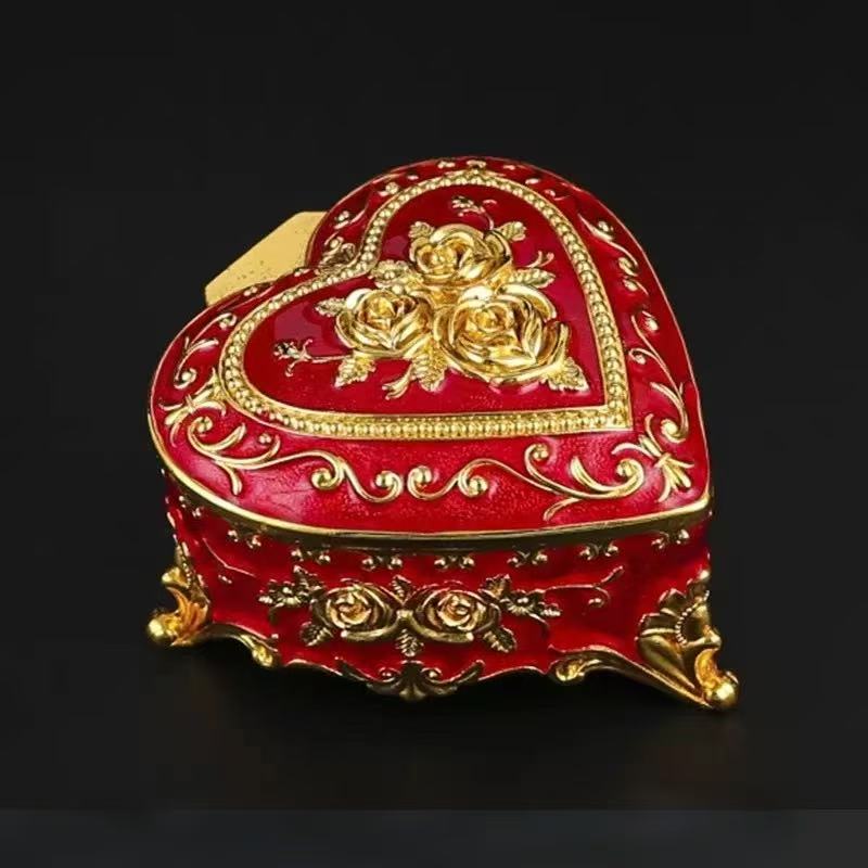 Vintage Heart Shaped Jewelry Box
