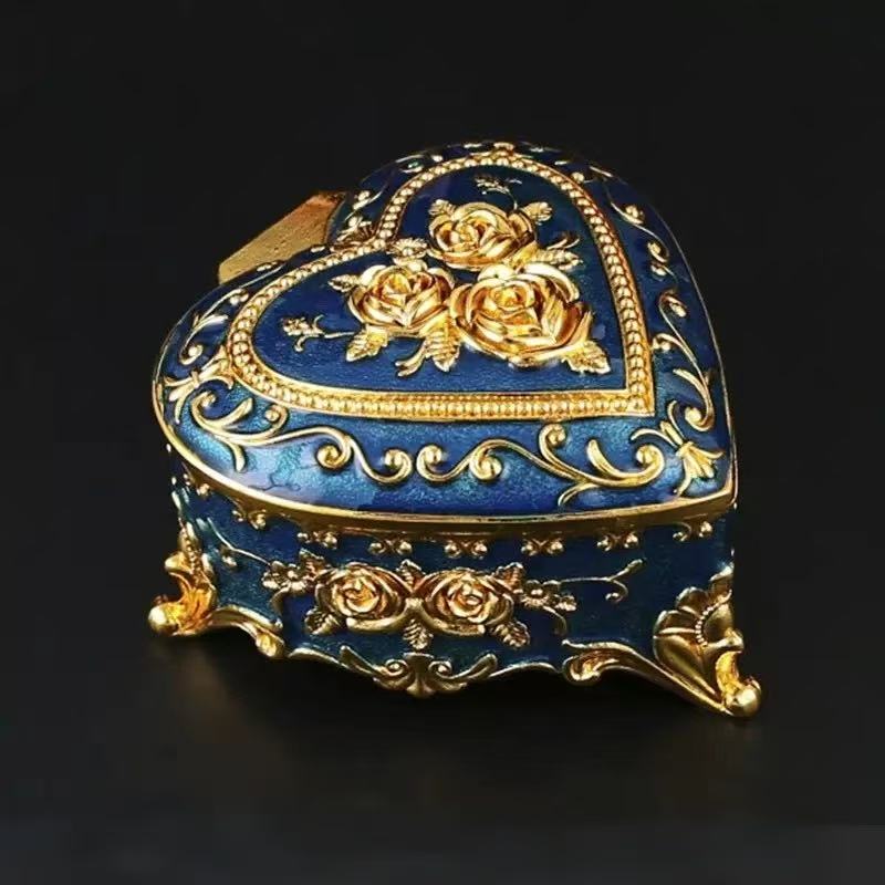 Vintage Heart Shaped Jewelry Box