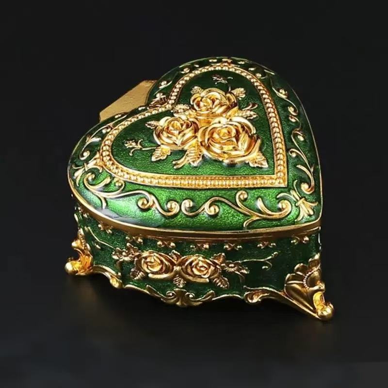 Vintage Heart Shaped Jewelry Box