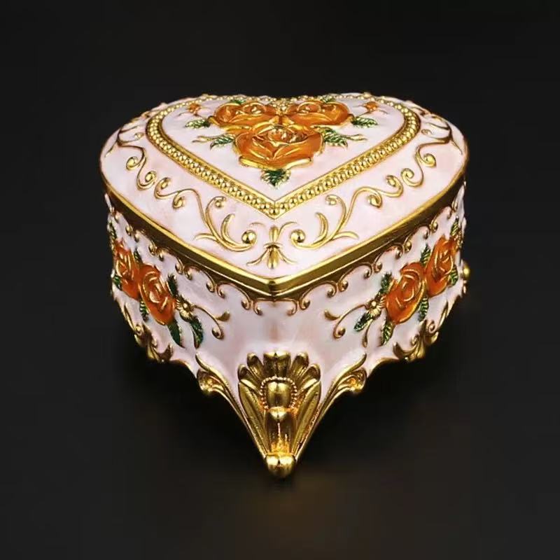Vintage Heart Shaped Jewelry Box