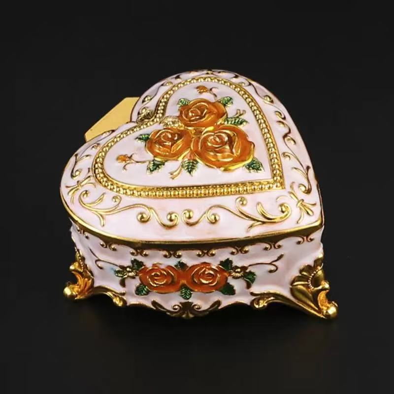 Vintage Heart Shaped Jewelry Box